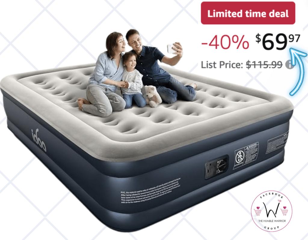 iDOO Queen Air Mattress with Built-in Pump!
